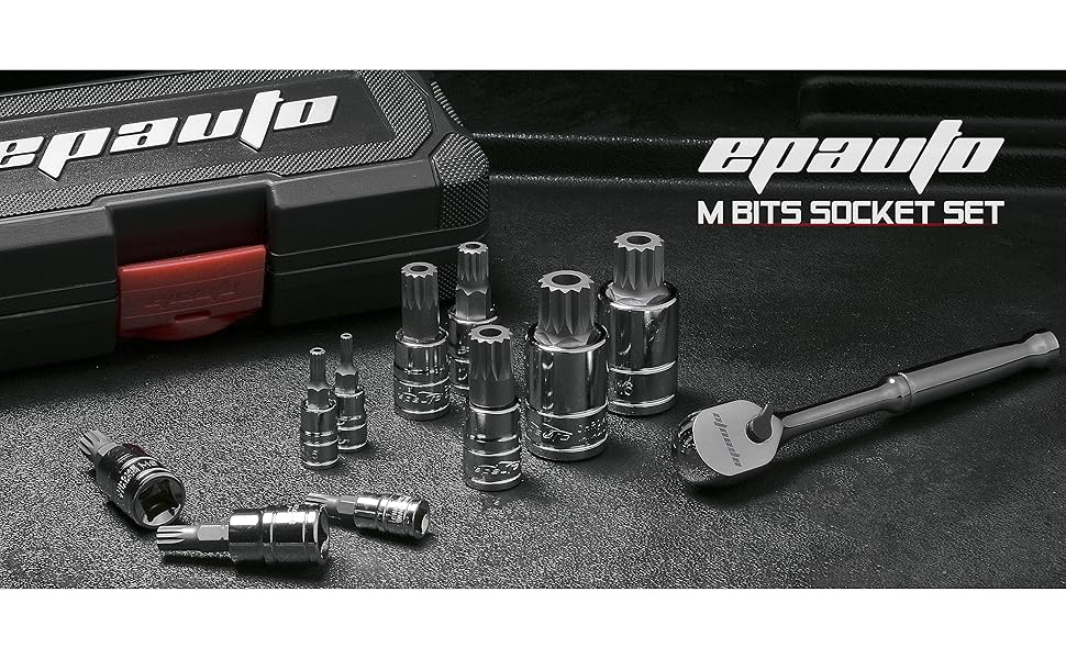 EPAuto 10-Piece XZN Triple Square Spline Bit Socket Set