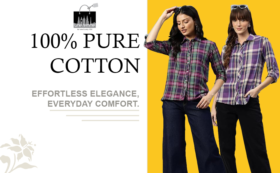 Stylish cotton Checked shirt for Women  SPN-MC368P