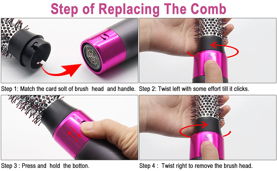 5 in 1 Hair Dryer Brush Detachable Multifunctional Dryer Styling Tool
