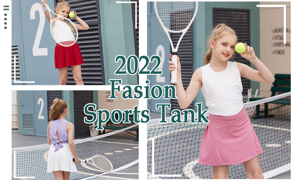 Girls tie back summer tank tops