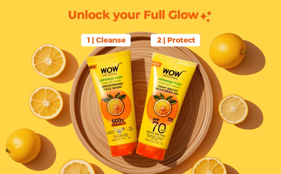 WOW Skin Science Japanese Yuzu + Vitamin C with Ceramide Brightening Face Wash