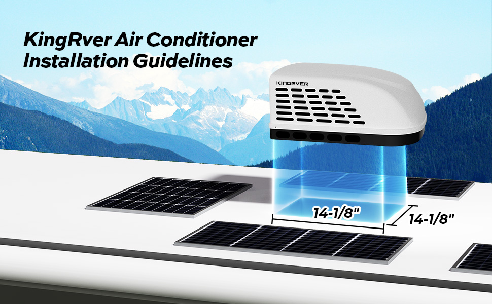 KINGRVER RV AC Unit 15000 BTU NonDucted Rooftop Air