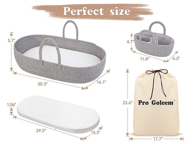 Pro Goleem Baby Diaper Changing Basket, Portable Easy to