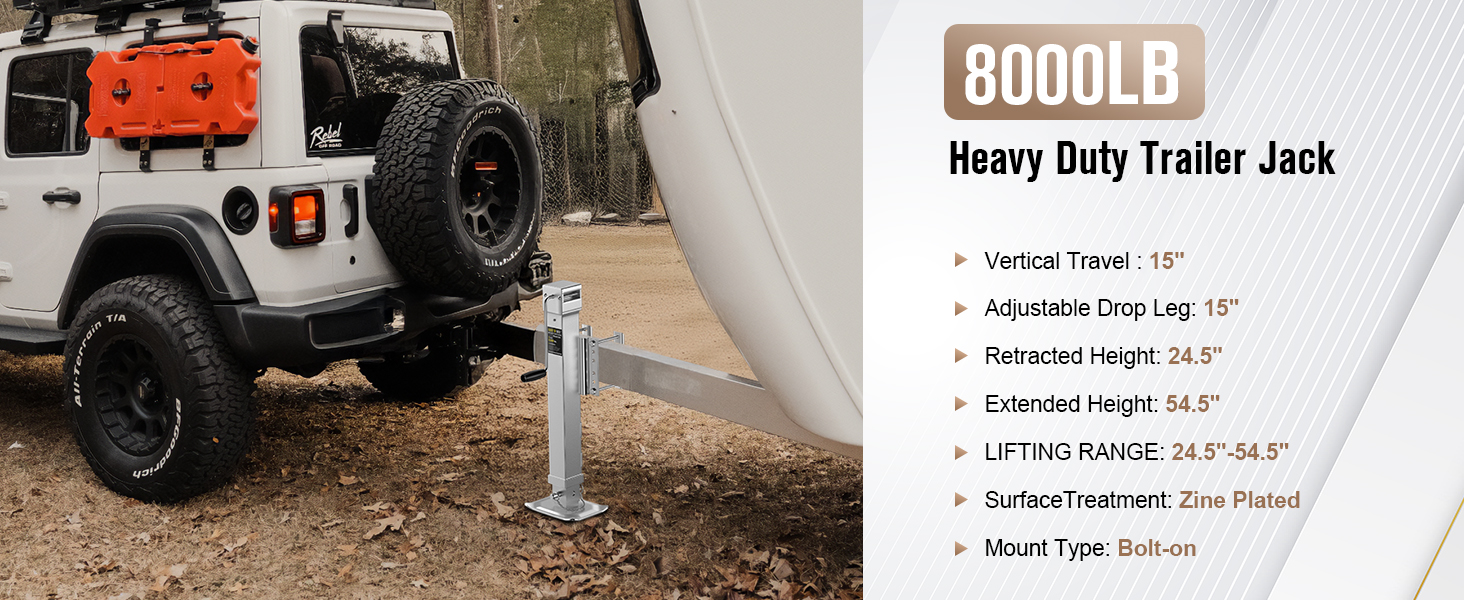 trailer jack;bolt on trailer jack;heavy duty trailer jack;Weld-on Trailer Jack;utility trailer jack