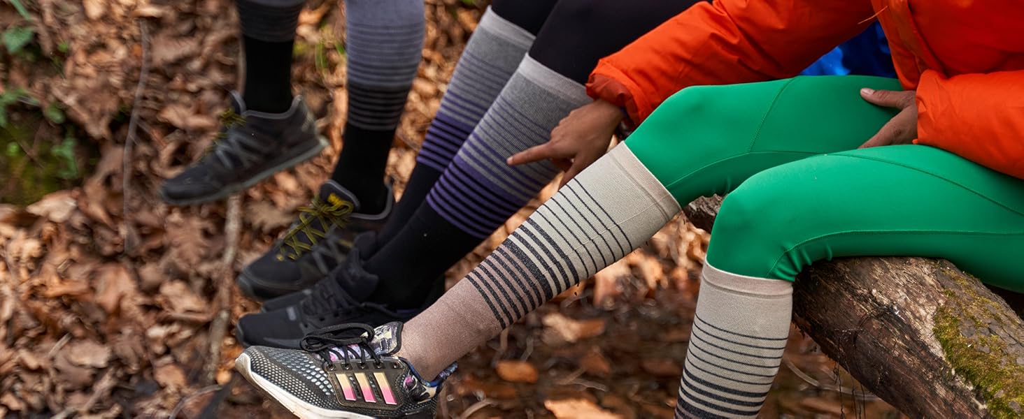 GoWith Unisex Bamboo Graduated Compression Socks, 1520