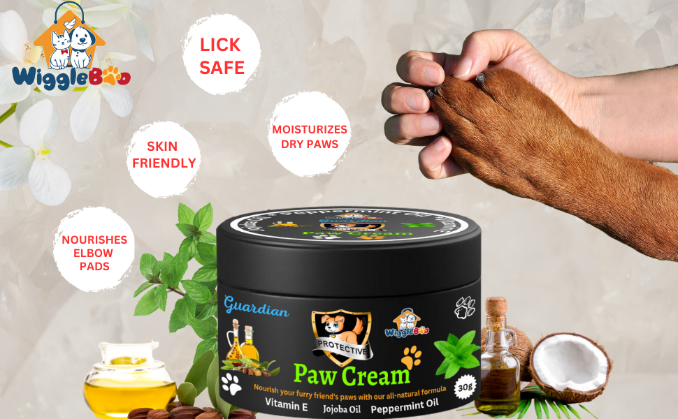 Coconut Oil On Dog Paw Pads WiggleBoo Paw Guardian - Expert Dog Paw Cream for Ultimate Paw