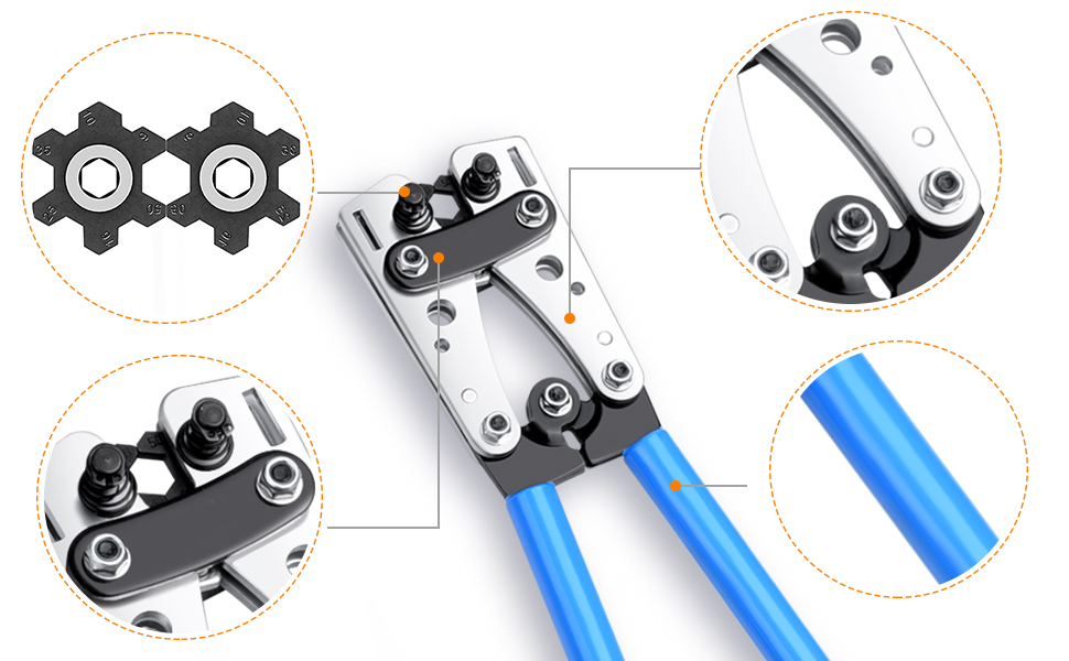 Cable Lug Crimping Tool Wire Crimper with Cutter for Battery Terminal