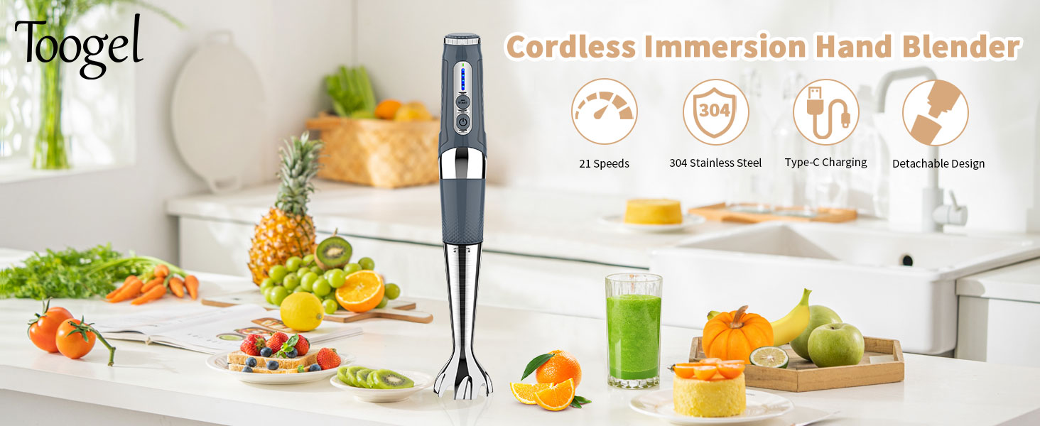 Cordless hand blender