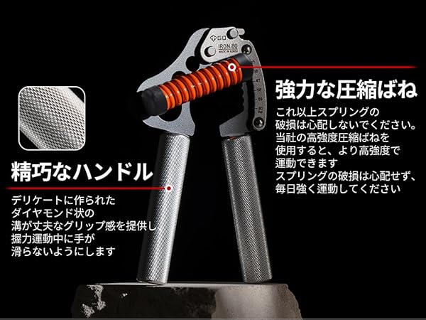 Amazon | (GD) IRON GRIP 12Lv Aluminum ハンドグリップ (12~82kg