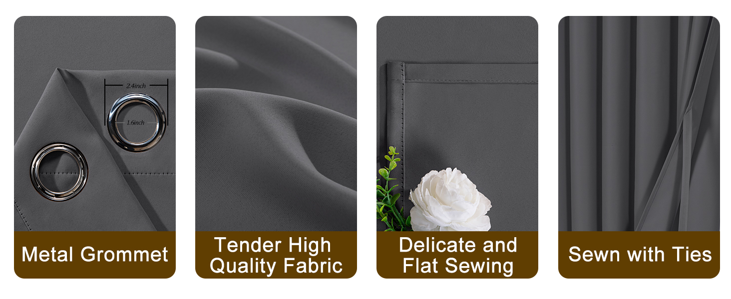 dark grey blackout curtains for doorway 3480