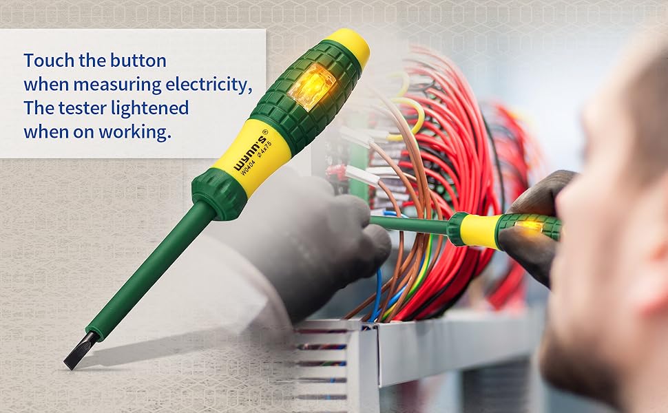 Eightwood Pen Electric Tester Mains Tester Screwdriver Electrical