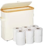 Vicyak Toilet Paper Organizer Basket, Toilet Paper Storage Can 12 Regular Rolls or 9 Mega Rolls, ...