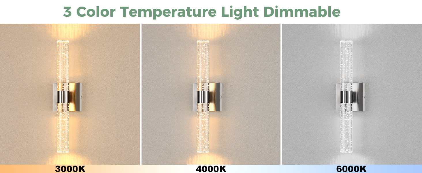 Brushed Nickel  Modern Wall Sconces Set of Two
