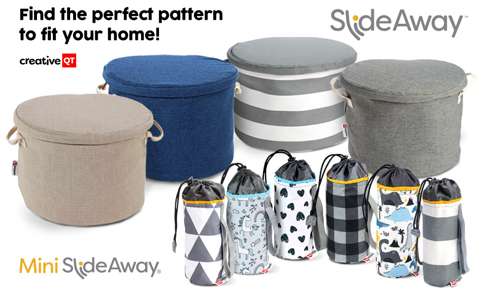 Creative QT SlideAway Toy Storage Basket and Play Mat Tidy with