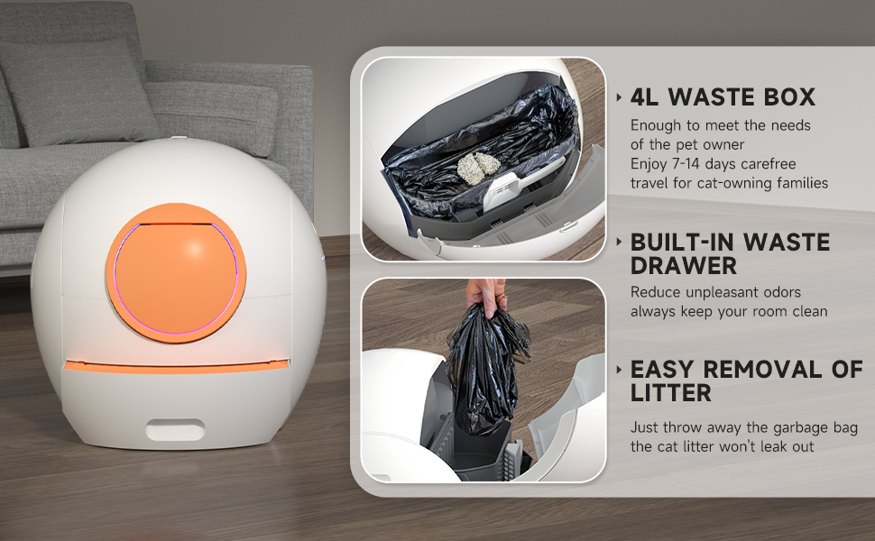 Hillpig SelfCleaning Cat Litter Box Extra Large Automatic