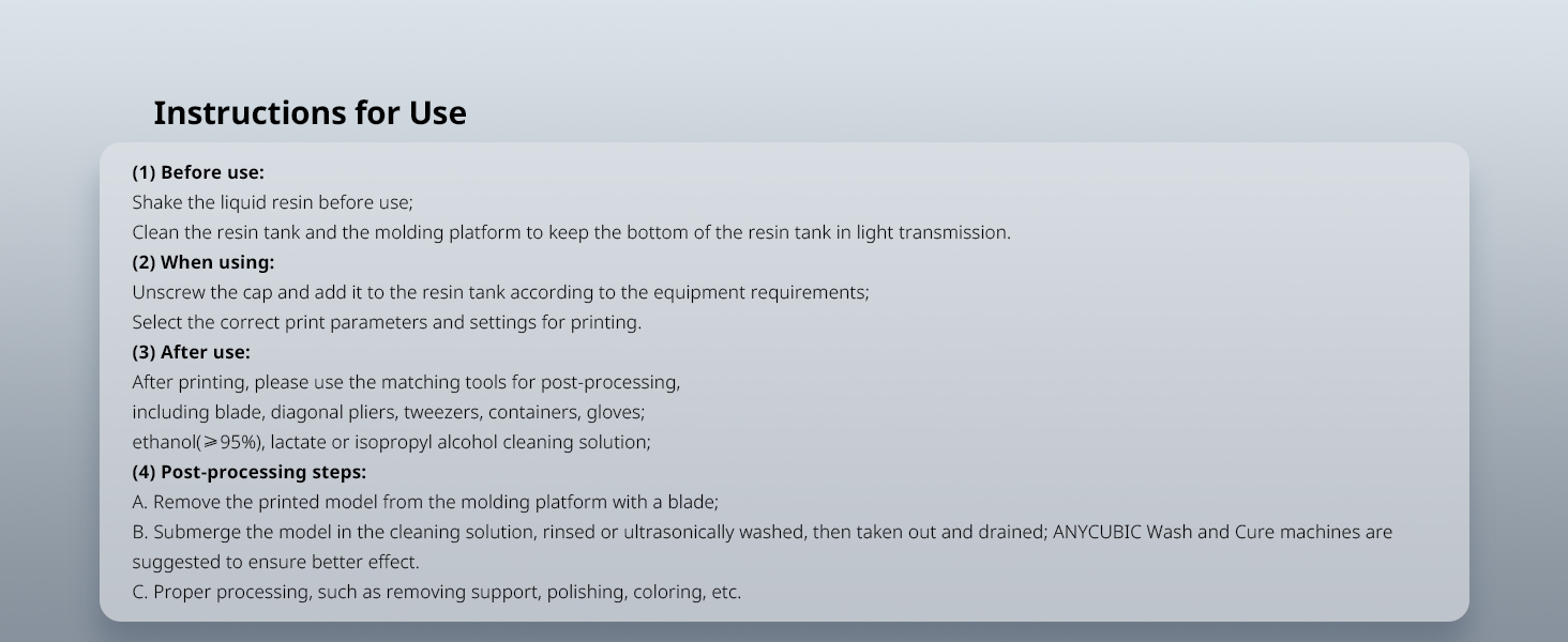 Instructions for Use