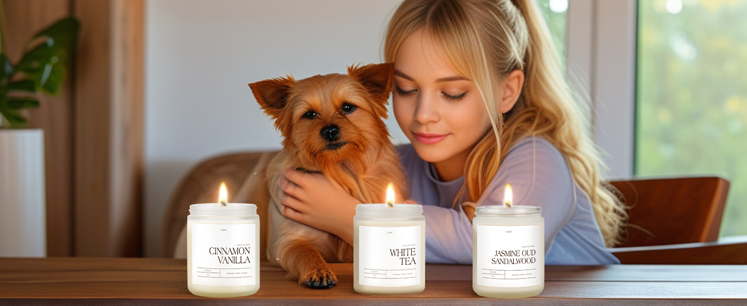 WHITE TEA scented candles soy wax aromatherapy jar candles velas aromáticas para el hogar