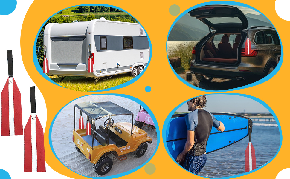 Emsiok 2 PCS Safety Travel Flag