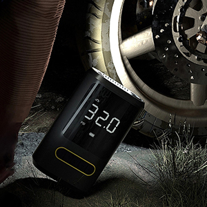 EVARYOO 6000mAh Mini Pompe à Air Électrique,Compresseur à Air Portatif Gonfleur Pneus sans Fil 150PSI avec écran LCD Numérique,Pompe à air Rechargeable pour Voiture, Vélo, Moto, Scoote, Balle fr4