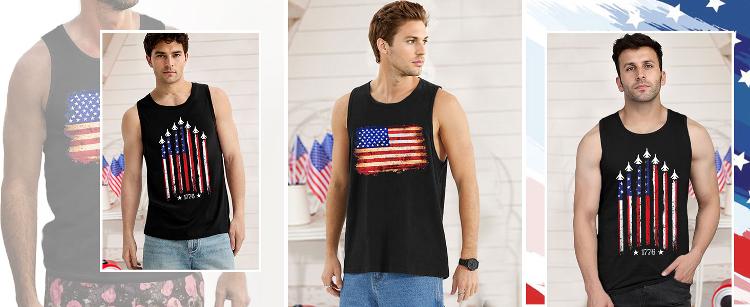 American Flag Tank Top for Men