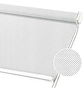 ChrisDowa Light Filtering Roller Shades, with 5% Openness Solar Screen, UV Protection Fabric. Sol...