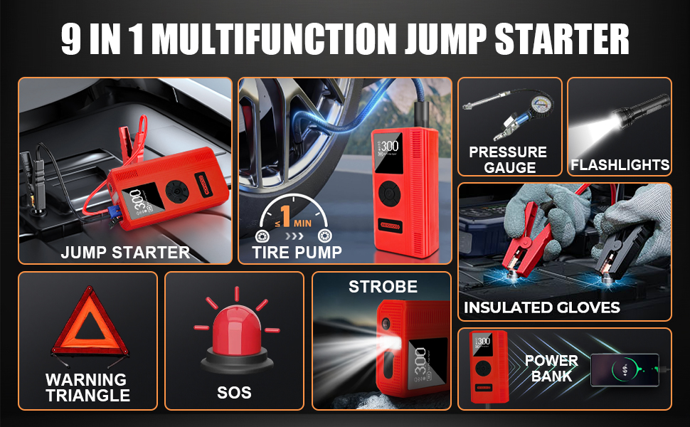 car jump starter with air compressor