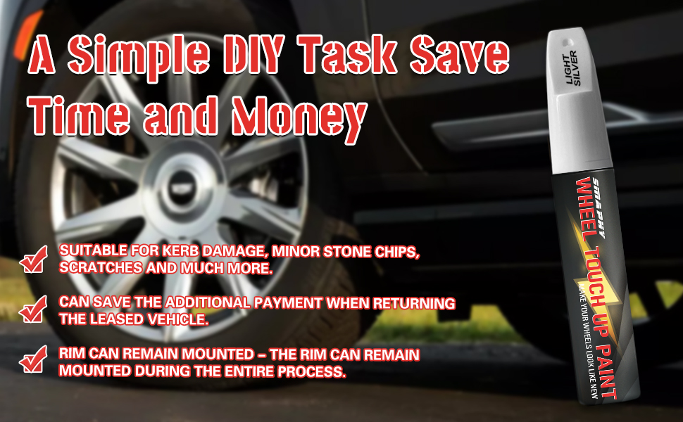 Silver Rim Touch Up Paint, Wheel Repair Paint Quick And