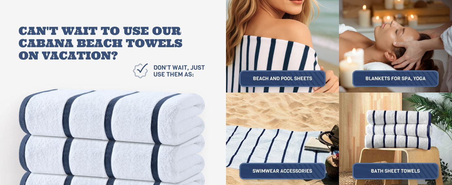 striped beach towels for swimming towel large pool towels bulk oversized beach towels