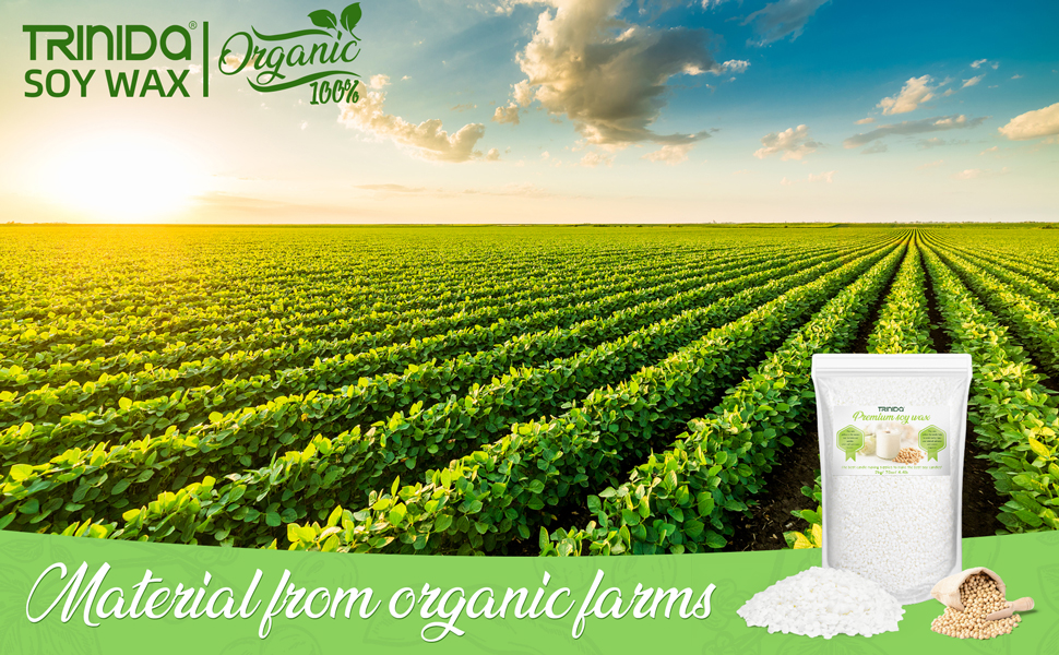 Premium Soy Wax, TRINIDa 100 Natural & Organic Candle Wax, Soy Wax for