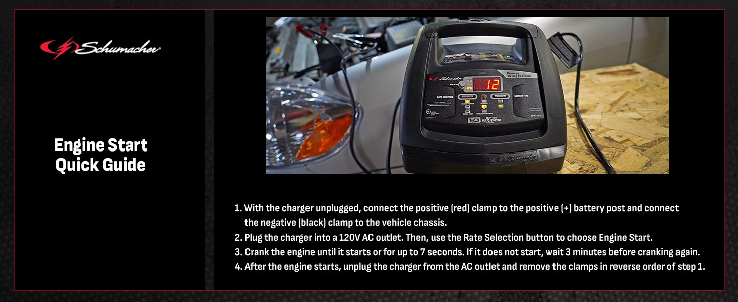 Schumacher SC1307 6/2/30/85A 6/12V FULLY AUTOMATIC BATTERY CHARGER/ENGINE STARTER