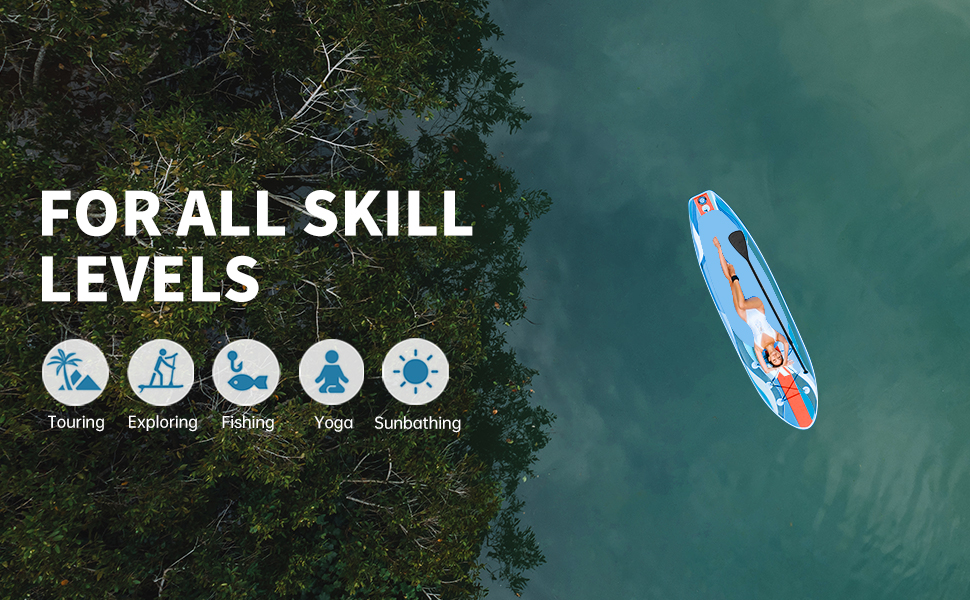 Wolf Armor Inflatable Stand Up Paddleboard with Adjustable Paddle,Safety Leash, Hand Pump, SUP