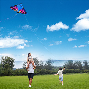 凧 カイト 子ども 凧揚げ 大人 初心者用 微風で揚がる 軽量丈夫 アウトドア 親子おもちゃ カラフルカイト