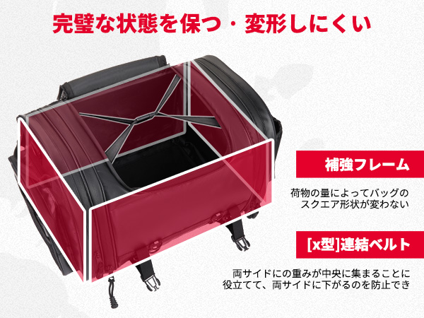 バッグ minomino Amazon | KEMIMOTO バイク用 シートバッグ 拡張機能あり 7-12L