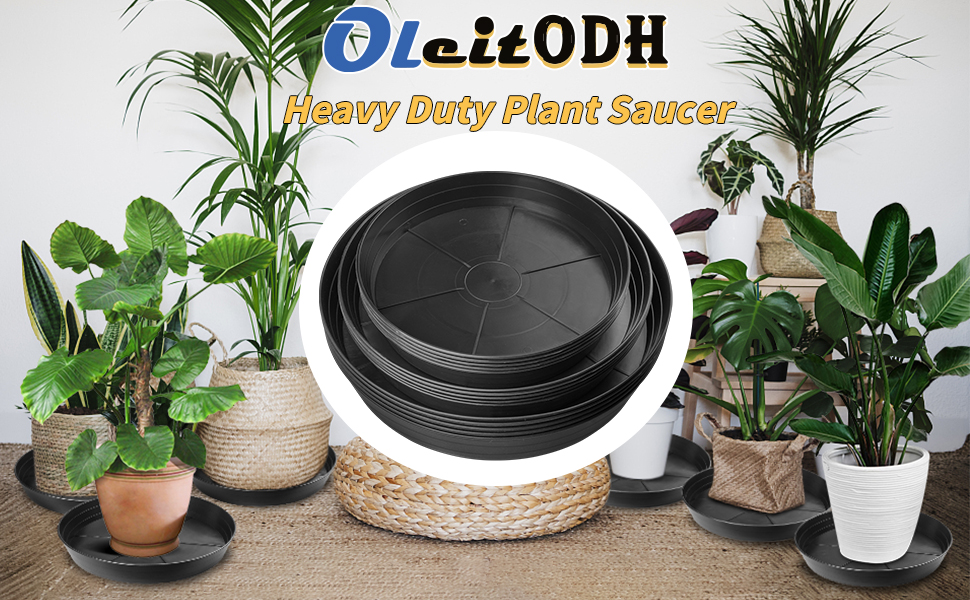 Heavy Duty Plant Saucers 14 Inch, 15 Pack Extra Large