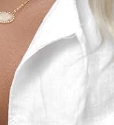 TLY Gold Necklace for Women 14k Gold Plated Non Tarnish Dainty Gemstone Crystal Oval Pendant Neck...