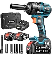 SEESII Impact Wrench 886 FT-LBS(1200N.m) 2900IPM 1/2 Impact Gun High Torque Electric Cordless Imp...