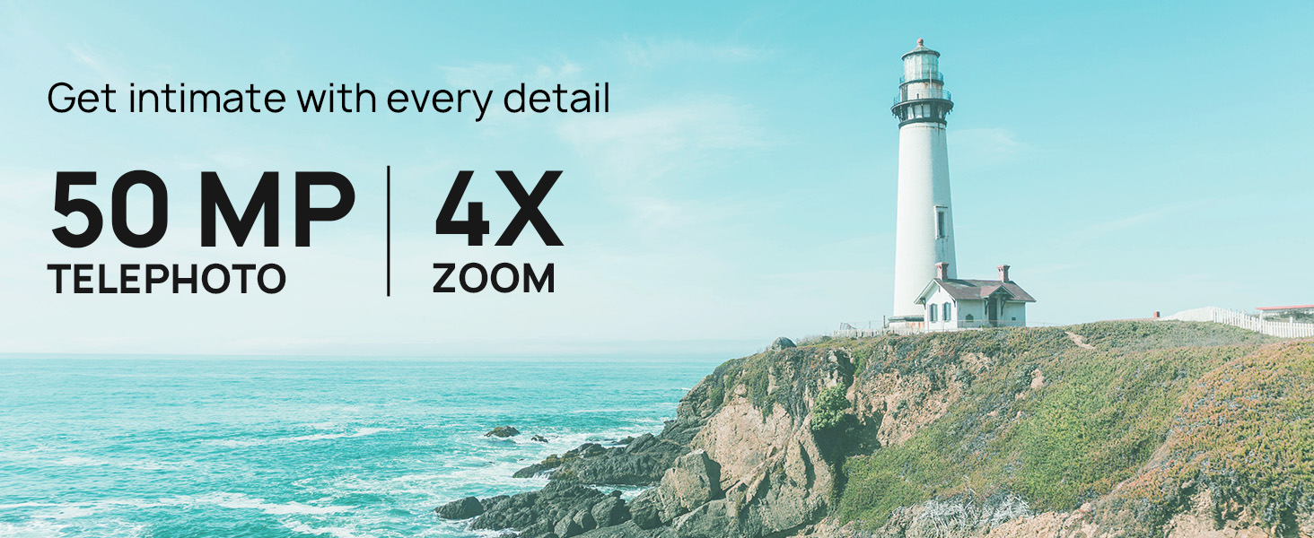 50 MP Telephoto with 4X Zoom