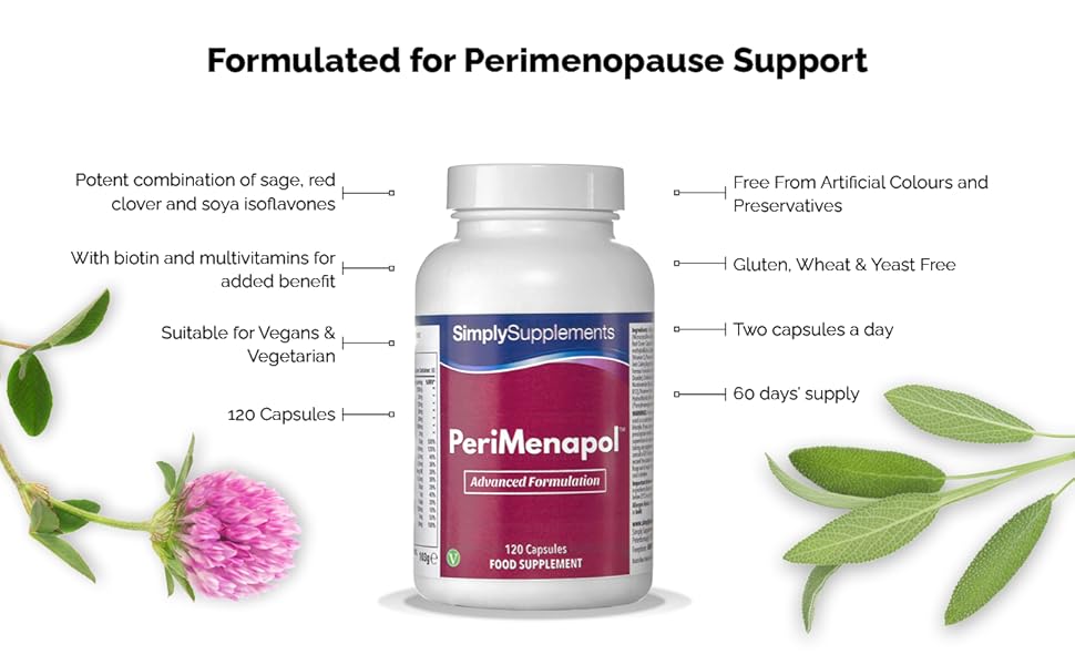 PeriMenapol Supplement Formulated for Perimenopause Support 120