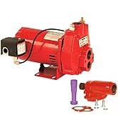 Red Lion RJC-100 115/230 Volt, 1 HP 20 GPM Premium Convertible (Shallow or Deep Well) Jet Pump, R...