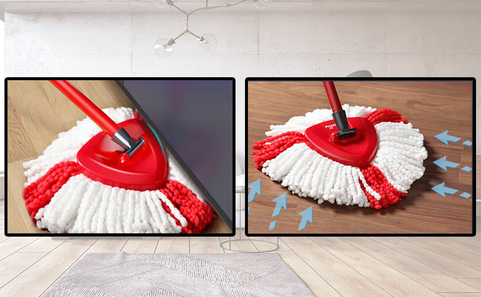 Compatible for Vileda Mop Head Replacement,Turbo 2In1 Microfibre Mop