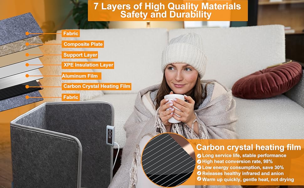 Foldable Leg Warmer With Soft Blanket, Under Desk Leg Foot Knee Heater