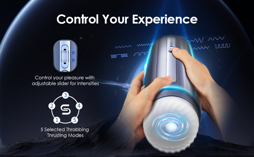 Vibeconnect Automatic Male Masturbator with 5 Thrusting Modes App Controlled Sex