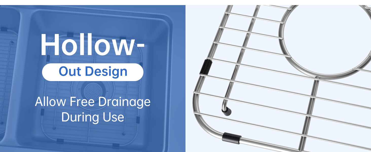 DAYONE Kitchen Sink Grid Set SUS304 Stainless Steel Sink Bottom Rack