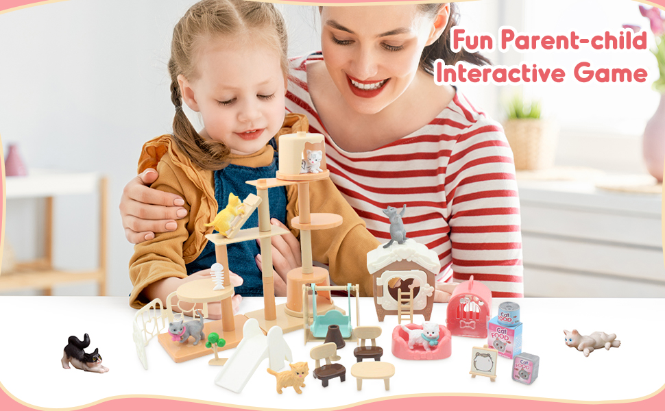 Cat Figures Playset