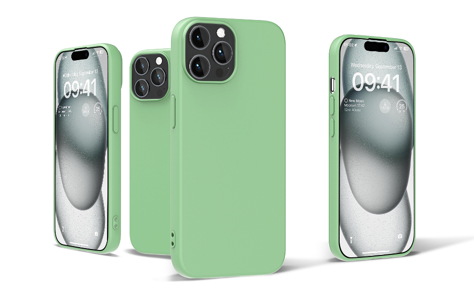 Apple iPhone 15 Pro Silicone Phone Case Mint Green
