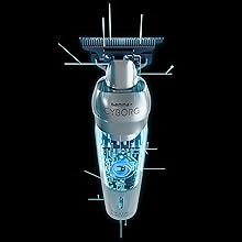 GAMMA+ Cyborg Professional Metal Hair Clipper with Digital