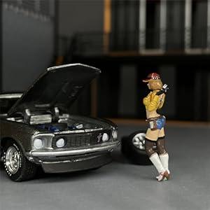 1/64フィギュア女性2人 1/64ミニカーやジオラマに最適　おまけミニカー1台 Amazon | 1/64 スケール 人形と女性 フィギュア ミニチュア