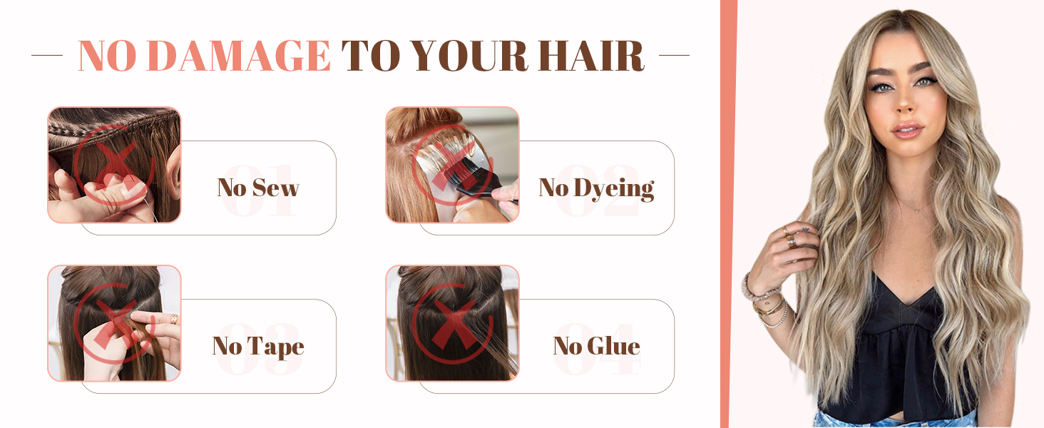 Rich Choices Halo Hair Extensions Real Human Hair 1B