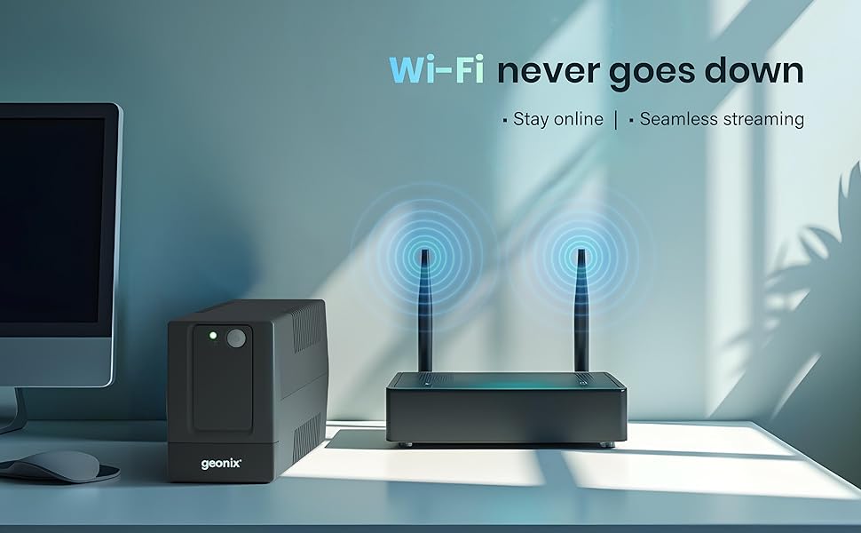 Geonix UPS on home table 