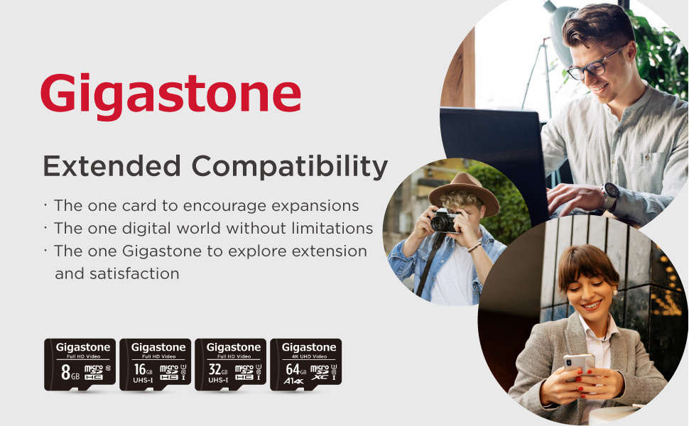 Gigastone Micro SD Card 16GB 10Pack with 2x SD Adapter + 4x Minicase